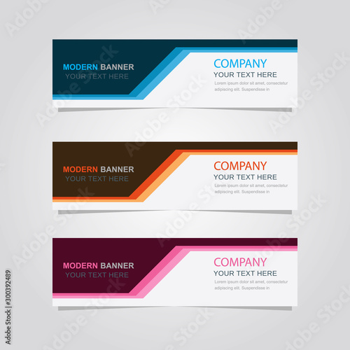 Set of banner background, modern template design