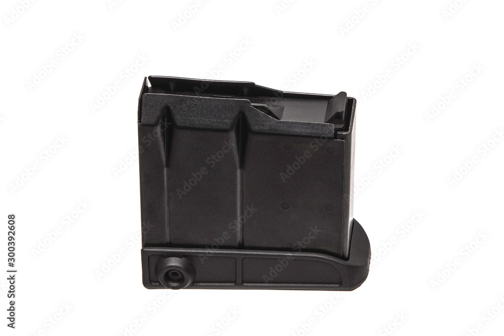 Assault rifle magazine isolated on white Assault rifle magazine isolated on white