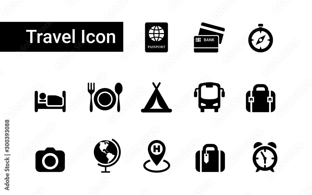 Simple flat minimalist travel icon. Set of travel icon for holiday service graphic resources. Tourism vector graphic element Simple flat minimalist travel icon. Set of travel icon for holiday service graphic resources. Tourism vector graphic element