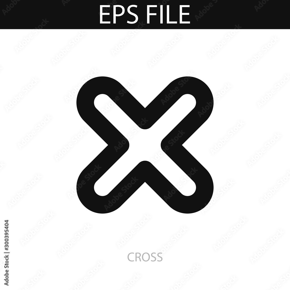 Fototapeta premium Cross icon. EPS vector file