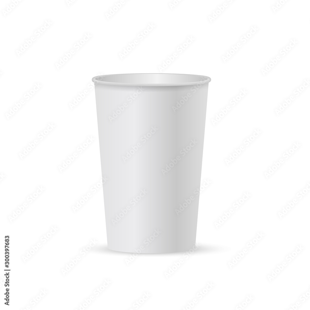 Close up take-out coffee with brown cap and cup holder. Isolated on white background. Vector Illustration Close up take-out coffee with brown cap and cup holder. Isolated on white background. Vector Illustration