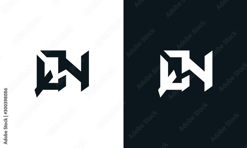 Unique abstract letter QN logo. This logo icon incorporate with two ...
