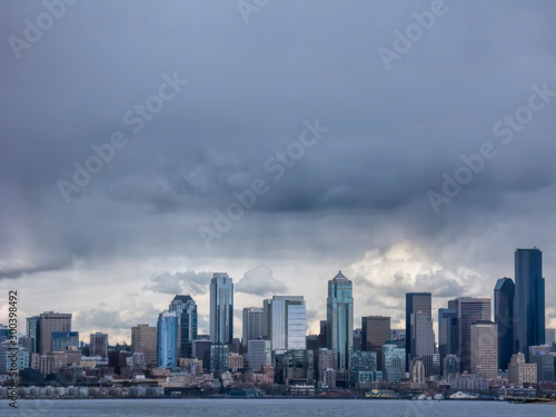 Seattle Skyline From Ferry