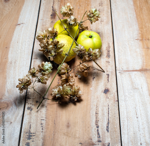 christmas decoration on wooden background