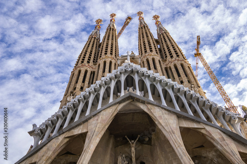 Cathedral La Sagrada Familia in Barcelona, Spain