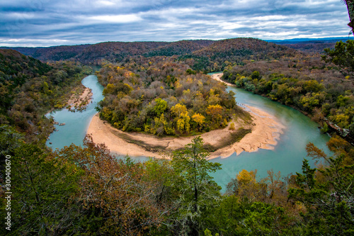 Obraz na płótnie Fall on the Buffalo River Horseshoe Bend