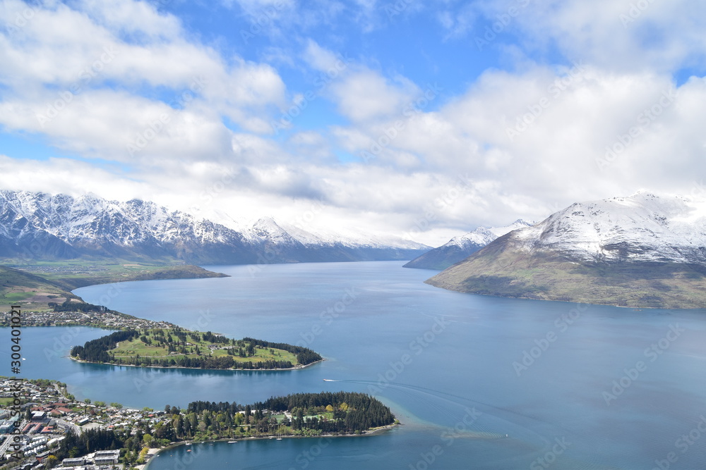 The view of Queenstown in New Zealand