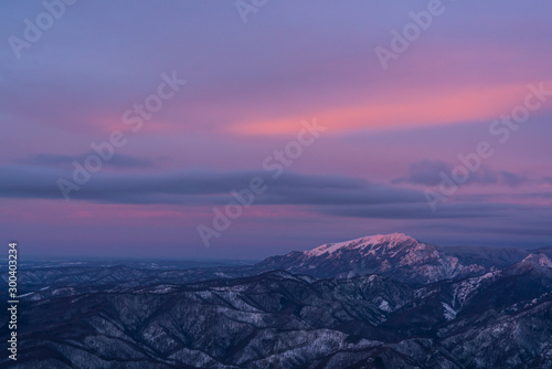 Sunrise light over Buila Vanturarita mountain. © Daniel M