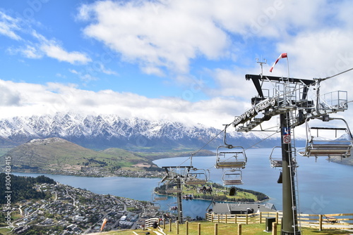 The view of Queenstown in New Zealand