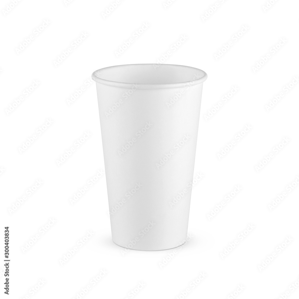 White paper coffee cup large size isolated on white background. Front view. Packaging template mockup collection. White paper coffee cup large size isolated on white background. Front view. Packaging template mockup collection.
