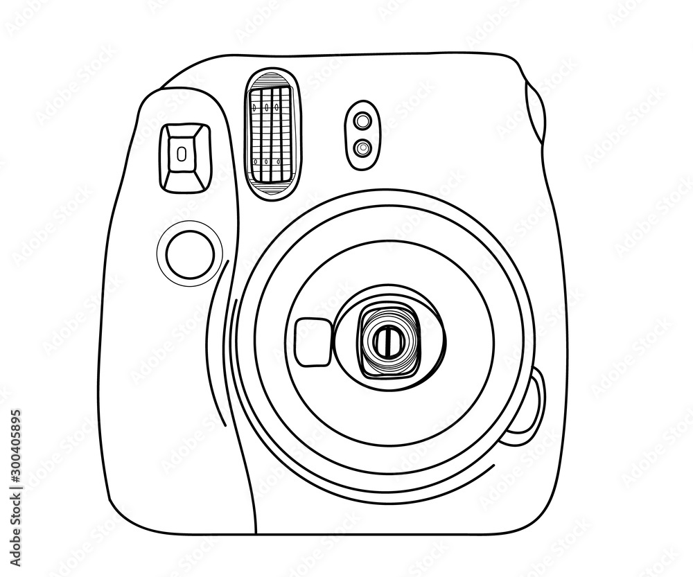 Polaroid Camera Clipart Black And White