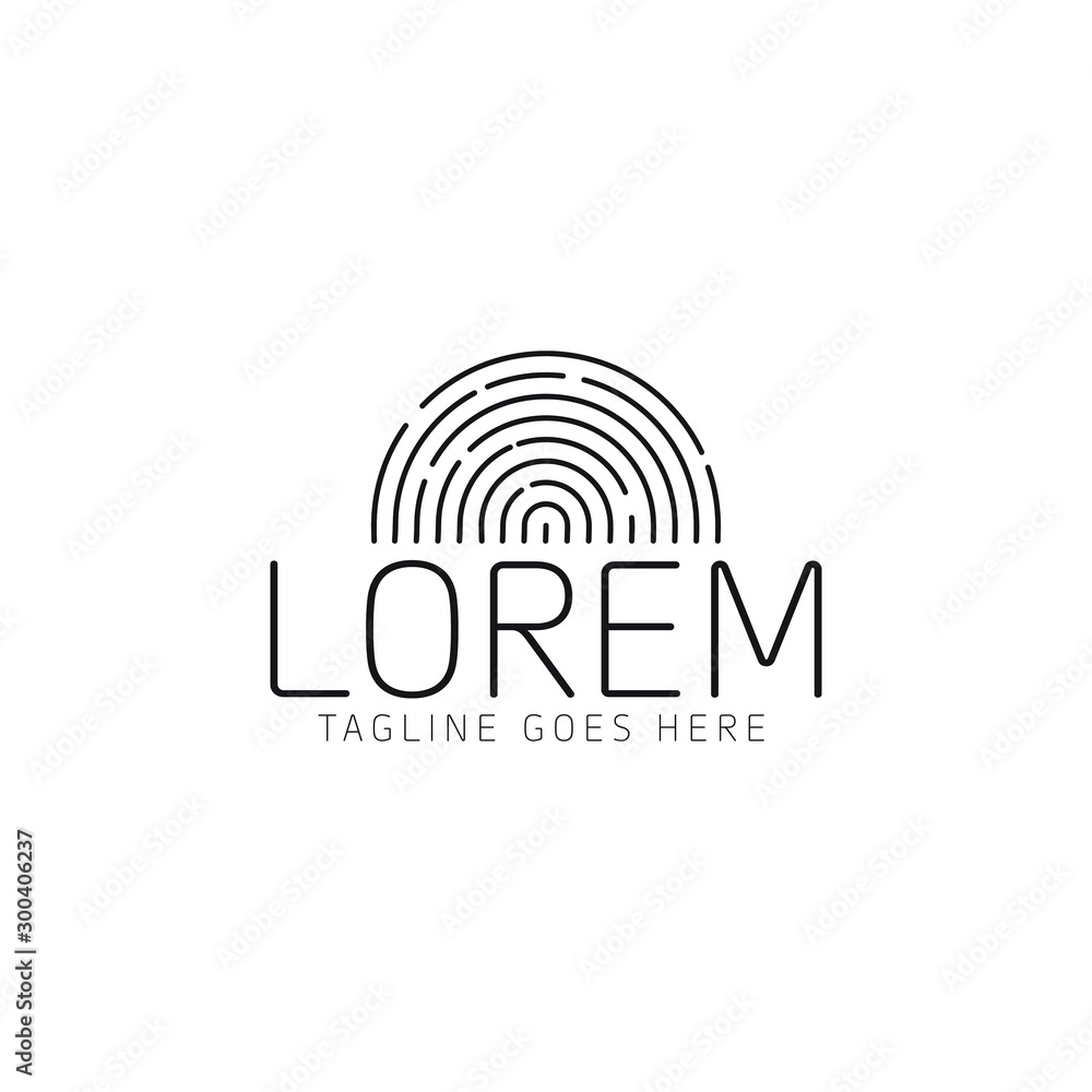 Logo with finger print icon Logo with finger print icon
