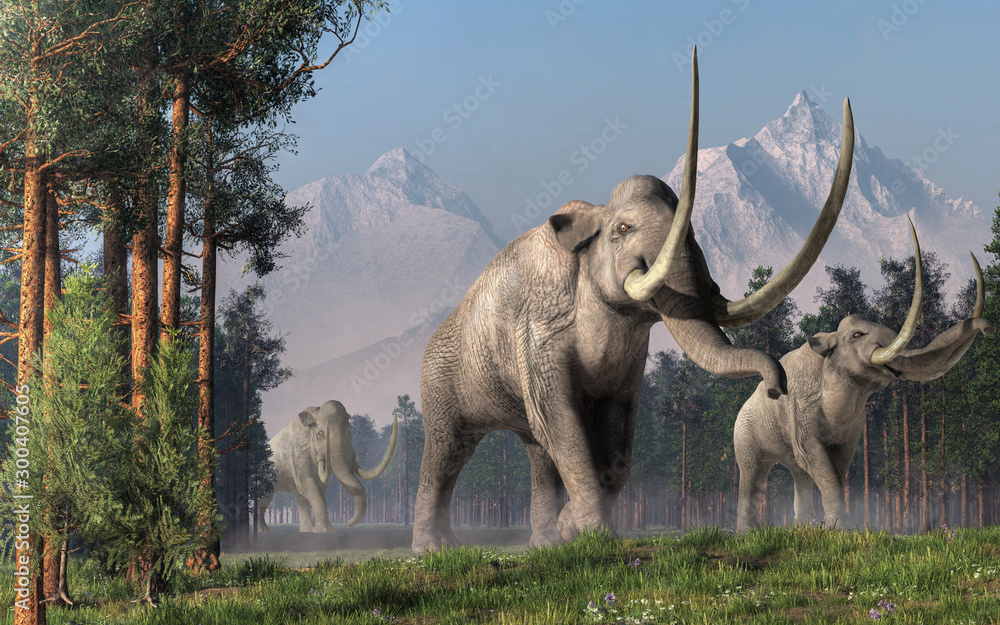 The Columbian Mammoth is an extinct animal that inhabited warmer