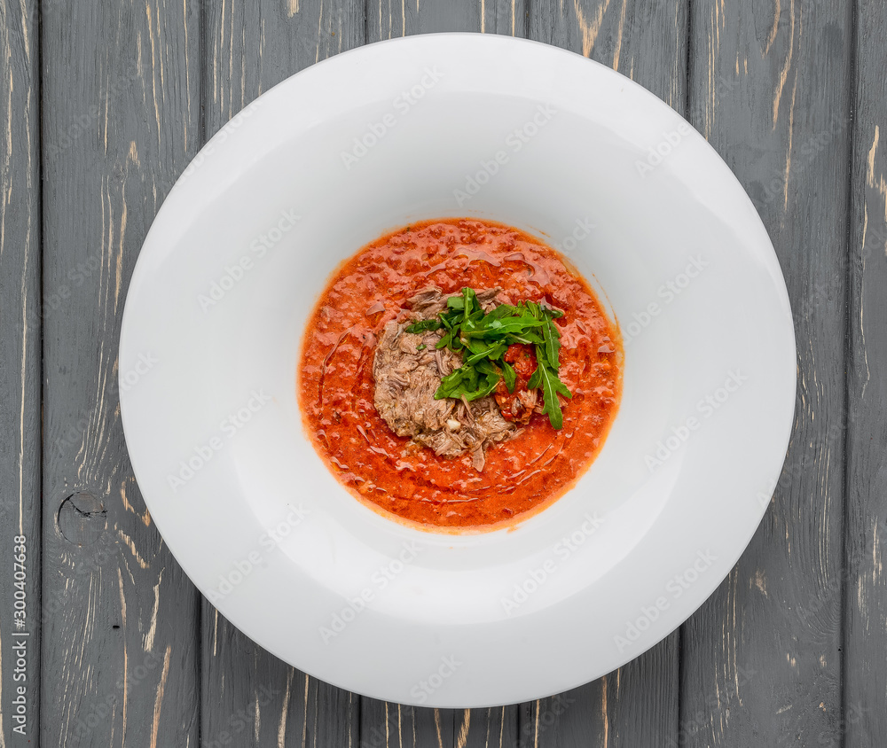 Goulash, beef, tomato, pepper, chili, smoked paprika soup. Goulash, beef, tomato, pepper, chili, smoked paprika soup.