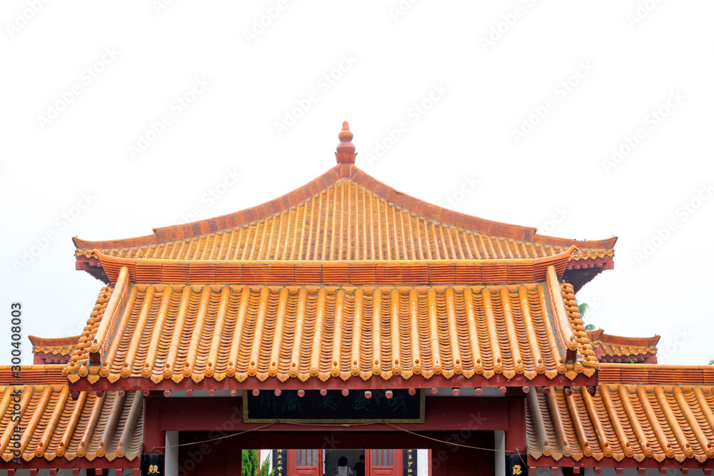traditional Chinese architectural style yellow glazed tile roof traditional Chinese architectural style yellow glazed tile roof