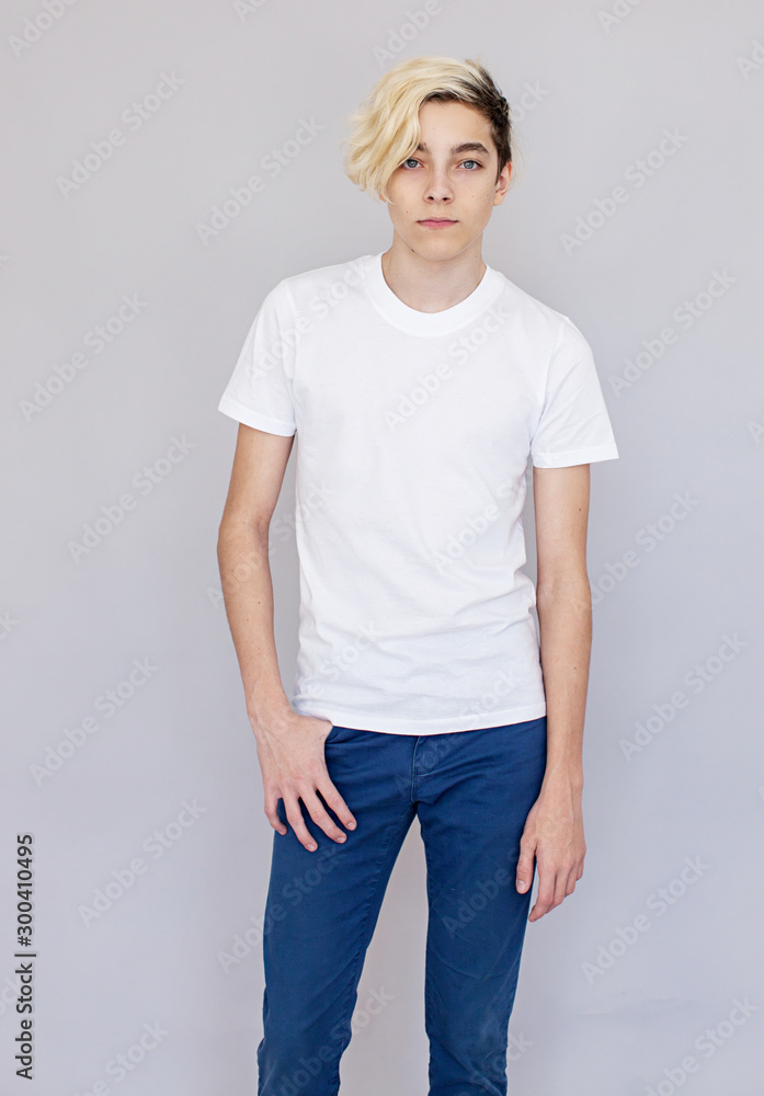 Happy teen at studio Happy teen at studio