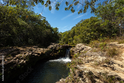 waterfall in forest chapada dos veadeiros