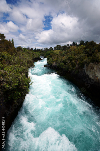 Waikato white water river in New Zealand © cirquedesprit