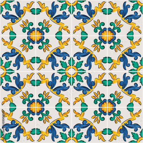 Fotótapéta Endless pattern with geometric motif, vector decor