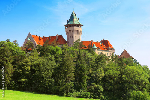 View of Smolenice Castle in the summer near the town of Smolenice  Slovakia