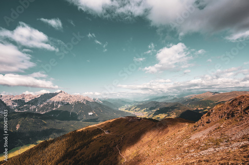 Autumn in the Dolomites, panoramic view