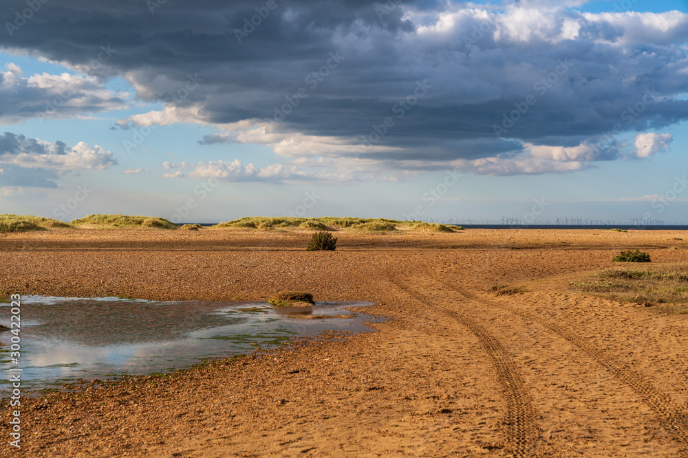 Obraz premium Beach and dunes at the Norfolk Coast in Holme Next The Sea, Norfolk, England, UK