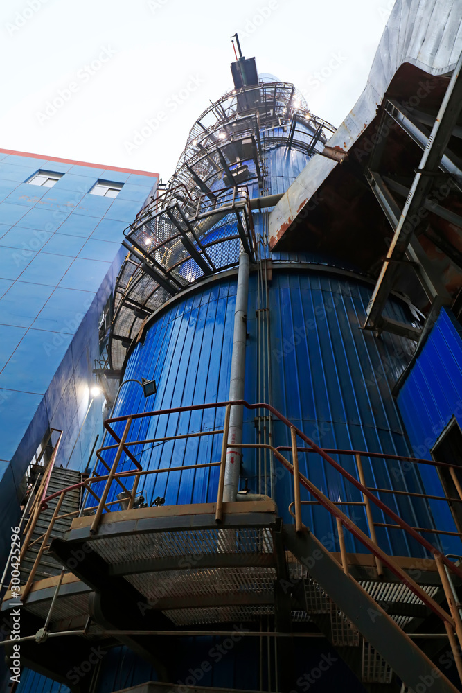 Naklejka premium environmental protection facilities in a factory