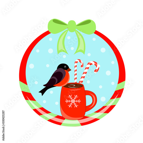 bullfinch with coffee