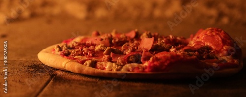 Cooking the pizza