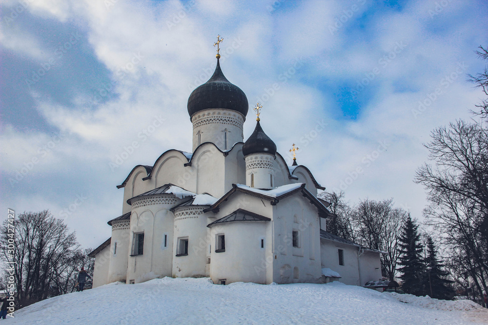 Church of Pskov. Russia. January 2019