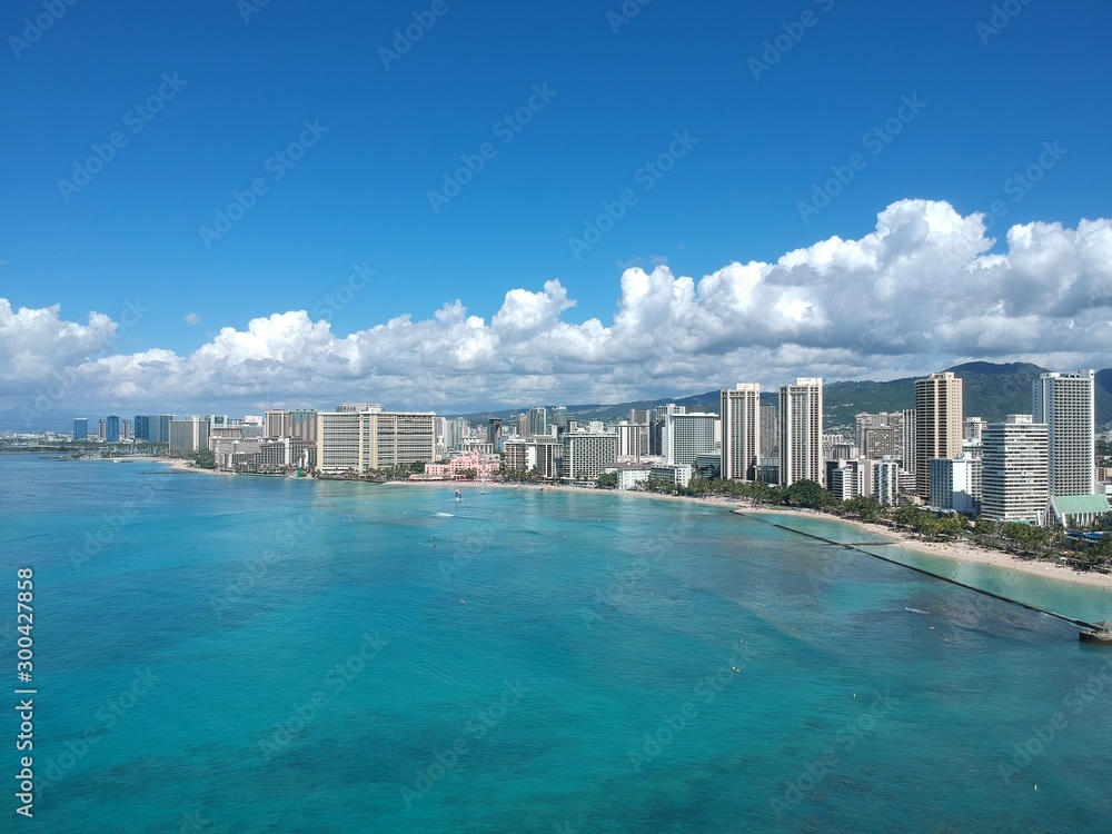 Aerial view of Waikiki 