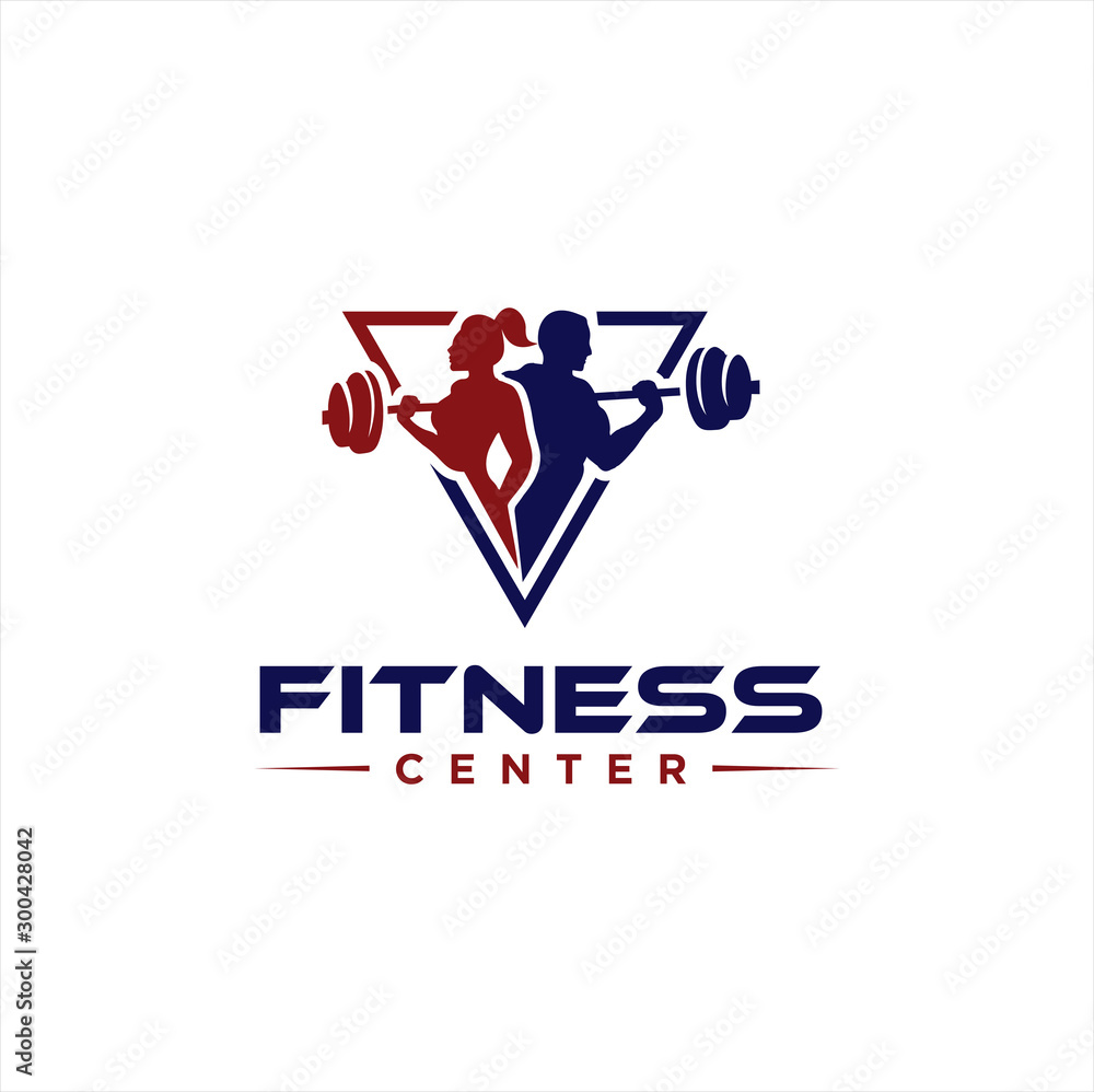 Fitness Center Logo . Sport and fitness logo Design . Gym Logo Icon