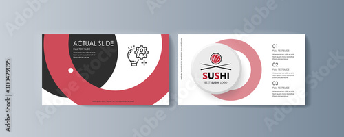 Set of brochures Sushi for marketing the promotion goods and services on market