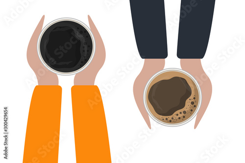 Coffee excellent drink always. Cool design. Colorful illustration