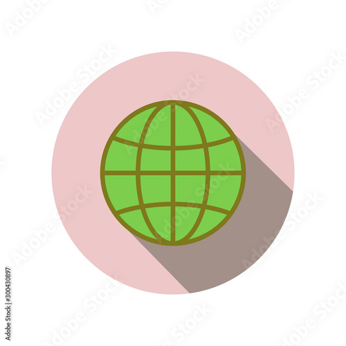 Green planet symbol.  Vecto...