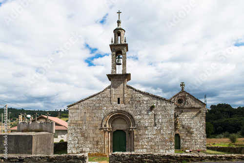 Ansemil church in Silleda (Spain), former medieval monastery of Benedictine nuns. Romanesque church of basilical plant, a gothic chapel that served as burial to the family of the Counts of Deza. photo