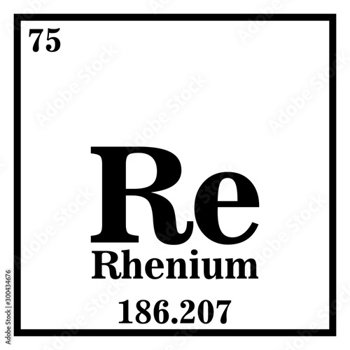 Rhenium Periodic Table of the Elements Vector illustration eps 10