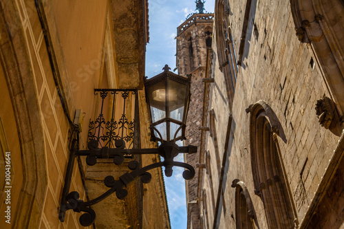 Building detail in the Gothic Quarter, Barcelona photo