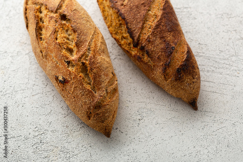 Two loaf of bread top view