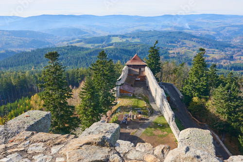 Kasperk castle, Sumava National Park (Bohemian forest), Czech Republic photo