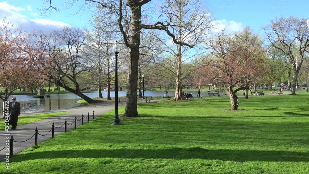 Boston Common Park at the sunny spring day. Massachusetts, USA Boston Common Park at the sunny spring day. Massachusetts, USA