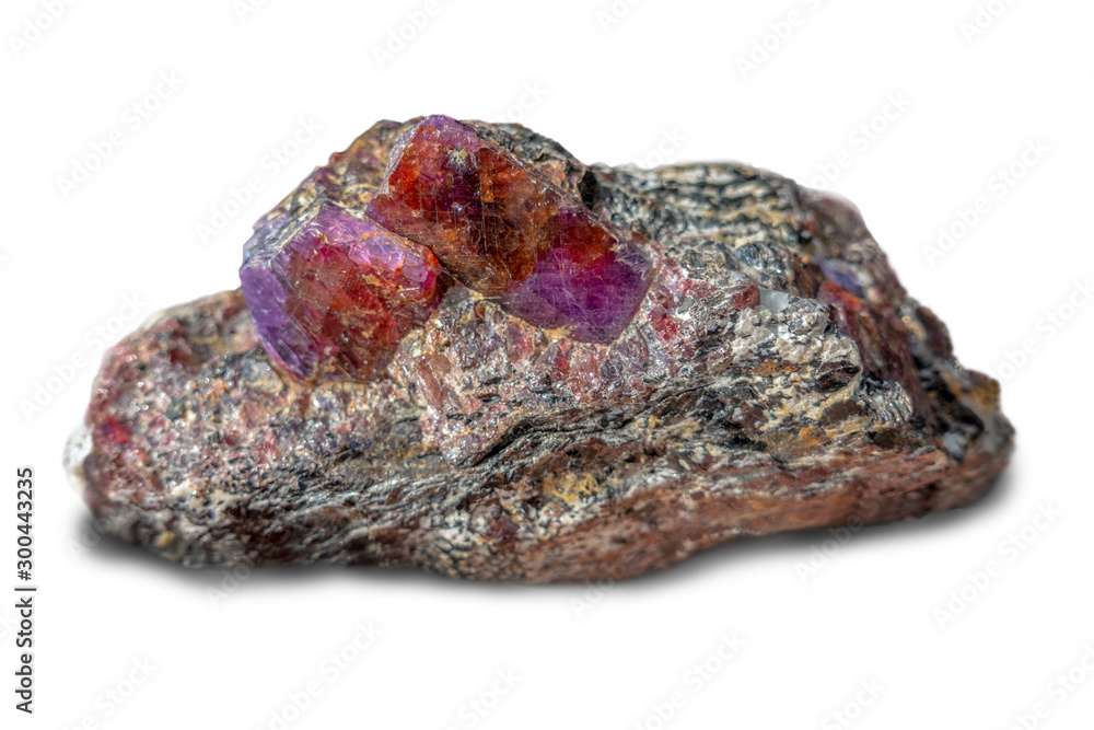 Natural raw gem ruby crystal. Rough and uncut in red Gem ruby in raw form Natural raw gem ruby crystal. Rough and uncut in red Gem ruby in raw form