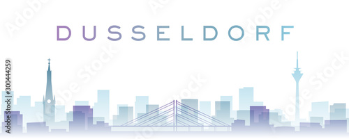 Photography Dusseldorf Transparent Layers Gradient Landmarks Skyline
