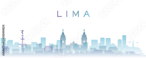 Lima Transparent Layers Gradient Landmarks Skyline