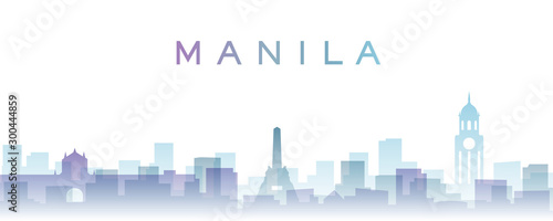 Manila Transparent Layers Gradient Landmarks Skyline