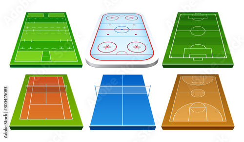 Vector realistic badminton playground with net a