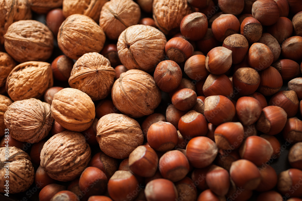Nuts background, close up. Food background Nuts background, close up. Food background