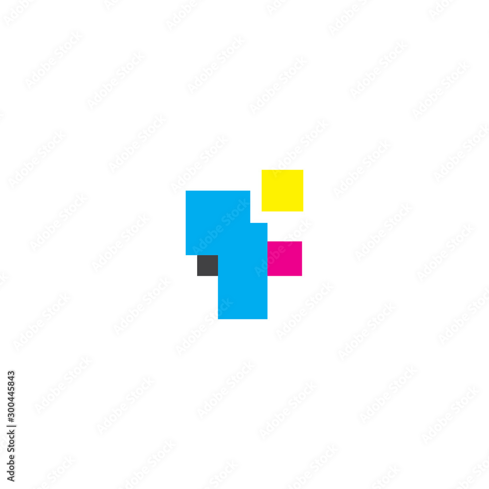 Creative logos for printing companies. Minimalist design style Creative logos for printing companies. Minimalist design style