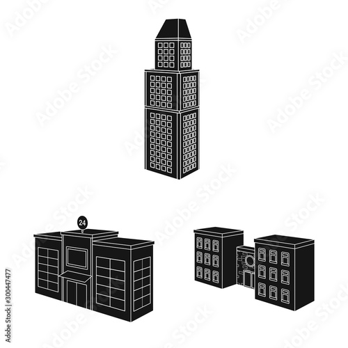 Isolated object of architecture and estate symbol. Set of architecture and build stock symbol for web. photo