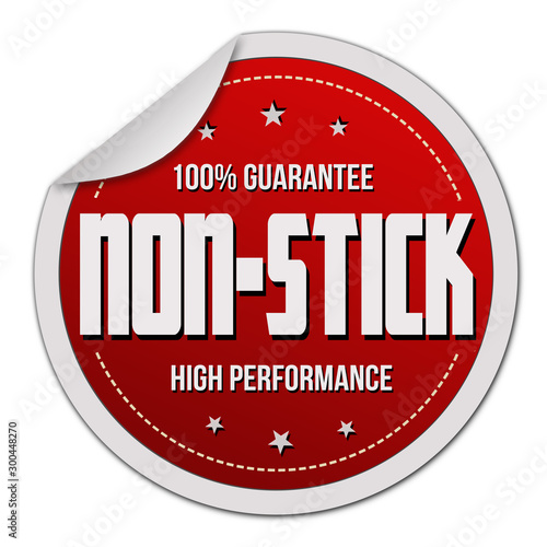 Non-stick label or sticker